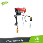 Electric Hoist 440lbs with Wired & Wireless Remote Control (110V)
