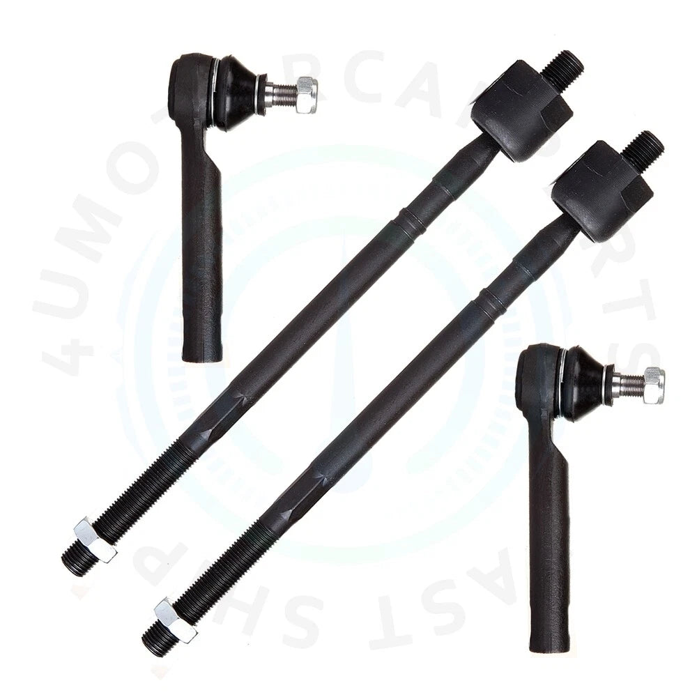 Set of 4 Front Inner & Outer Tie Rod Ends for Subaru Legacy/Outback (1998–2004)