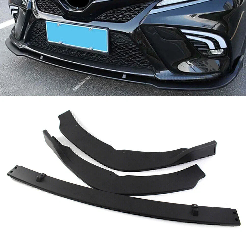 ABS Black Front Bumper Lip Spoiler for Toyota Camry (2018-2020)