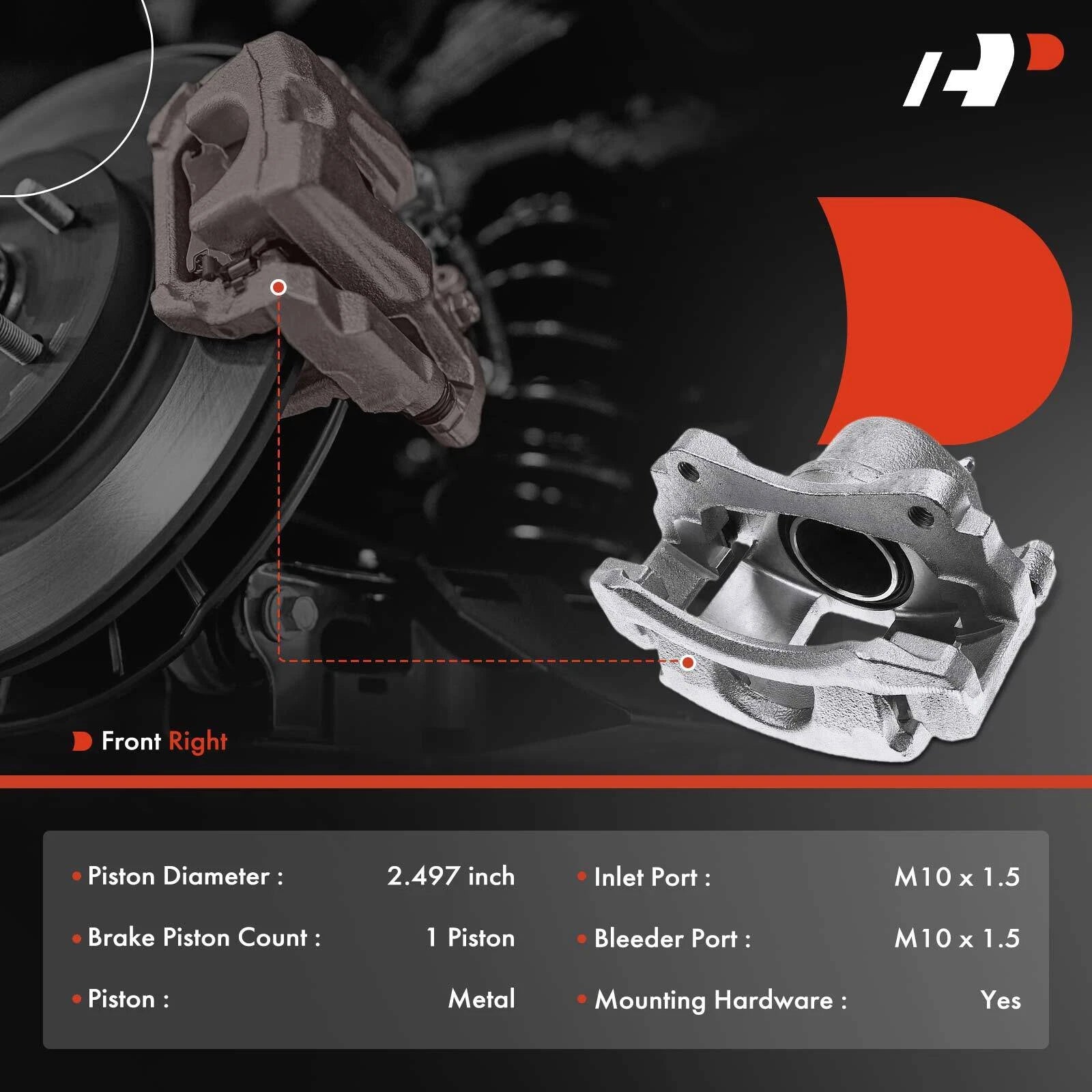 Front Right Brake Caliper for Chevy Impala, Buick, Cadillac, Pontiac (2000–2015)