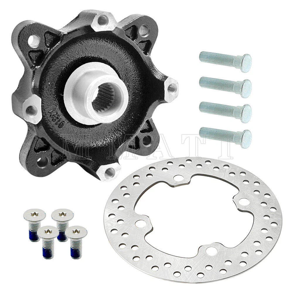 Front Wheel Hub & Brake Rotor Kit for Polaris RZR 570 RZR 800-4 RZR 900