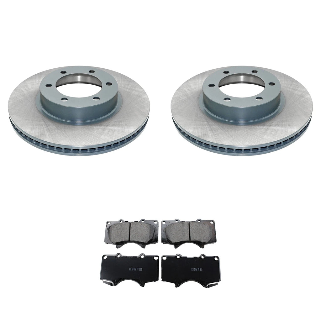 Front Rotors & Akebono ProACT Ceramic Brake Pads Kit for 4Runner GX470 (2003–2009)