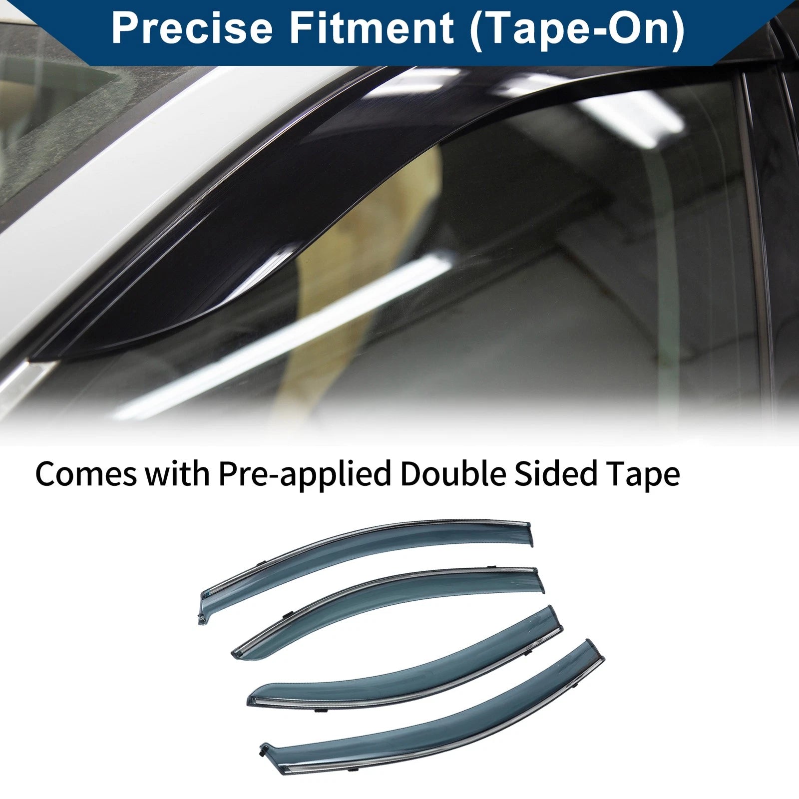 Car Window Deflectors for Chevrolet Aveo Sedan (2007–2010) - Side Vent Visors