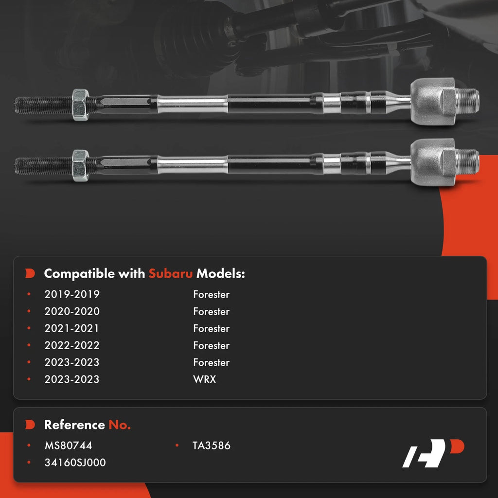 2X Front Inner Side Tie Rod End for Subaru Forester (2019-2023)