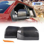 Carbon Fiber Rearview Mirror Cover Caps for Ford F150 (2015–2020)