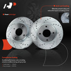 Front Drilled Brake Rotors & Ceramic Pads for Nissan Sentra Versa (2007–2012)