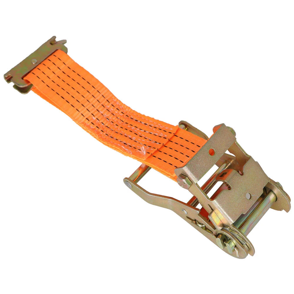 Set of 4 E-Track Ratchet Tie Down Straps for Enclosed Cargo Van (4400 lbs)