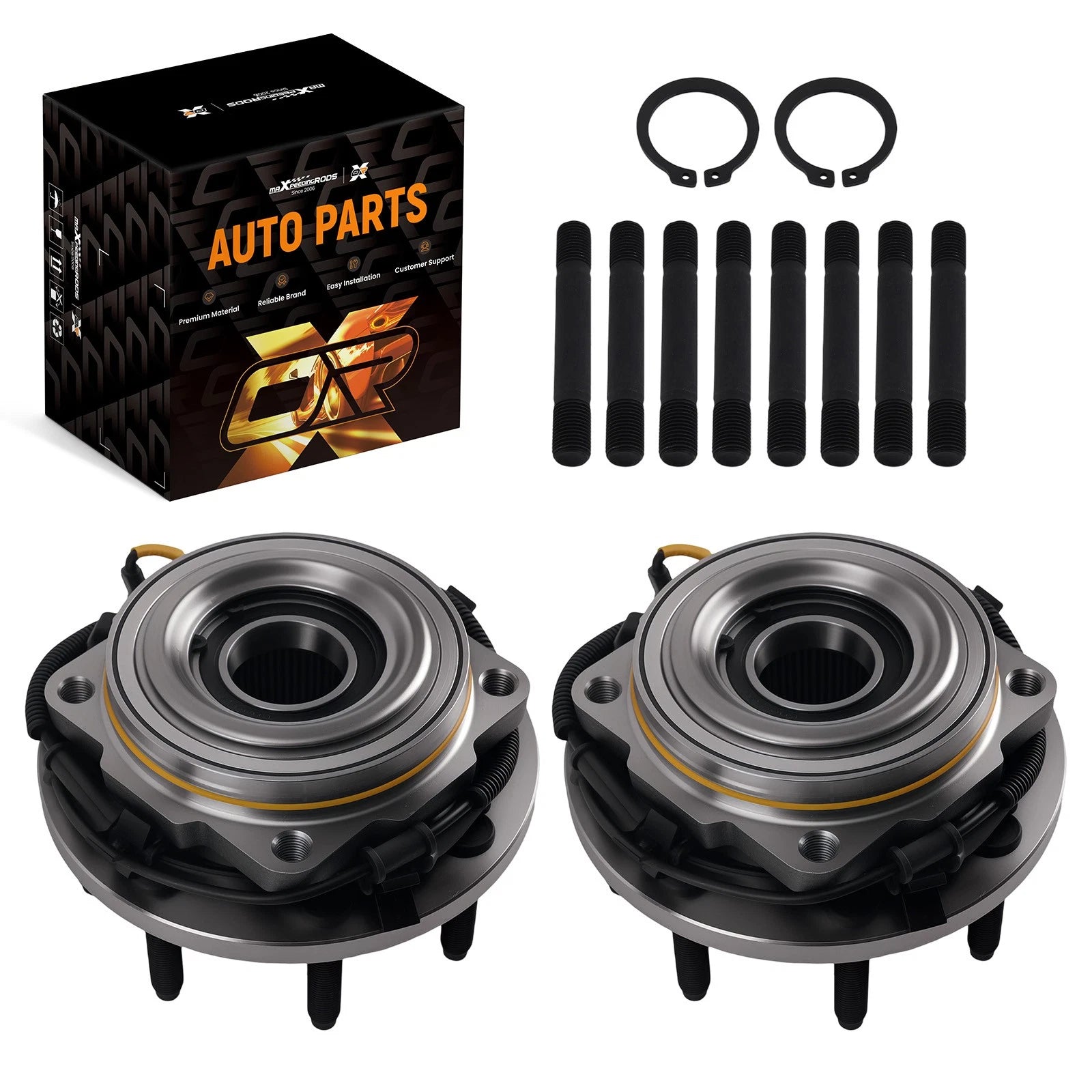 2X Front Left Right Wheel Hub Bearing for Ford F-250 F-350 Super Duty (2005–2010)