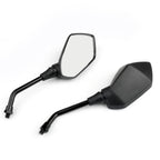 10mm Black Rear View Side Mirrors for Honda Suzuki Kawasaki (Fitment)