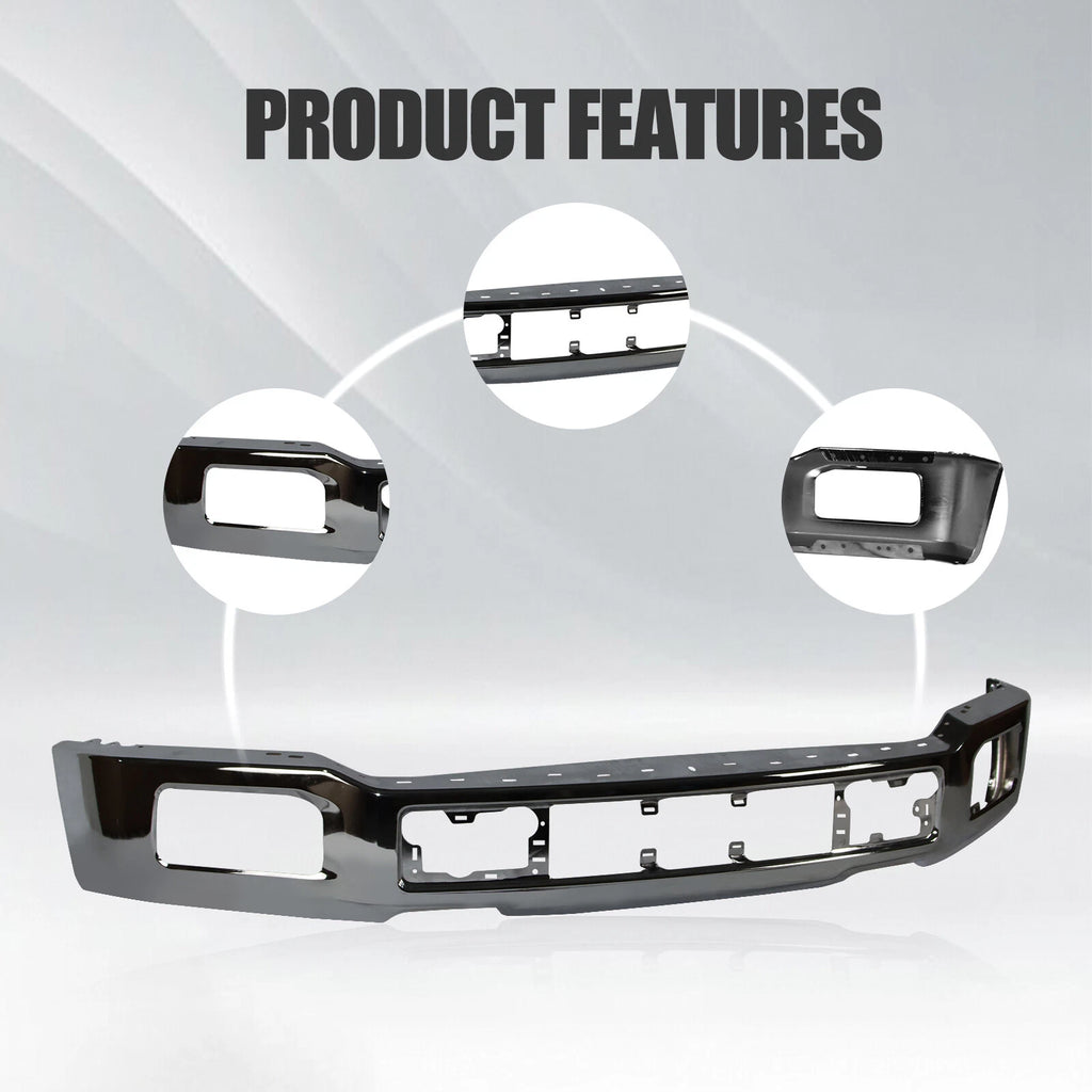 Chrome Steel Front Bumper for Ford F-150 (2018–2020)