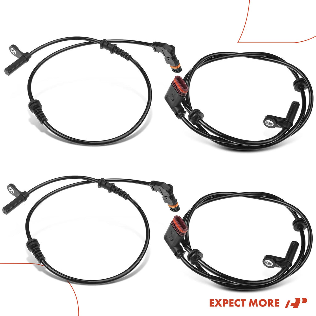 Set of 4 ABS Wheel Speed Sensors for Mercedes-Benz C300 C350 (2008–2011)