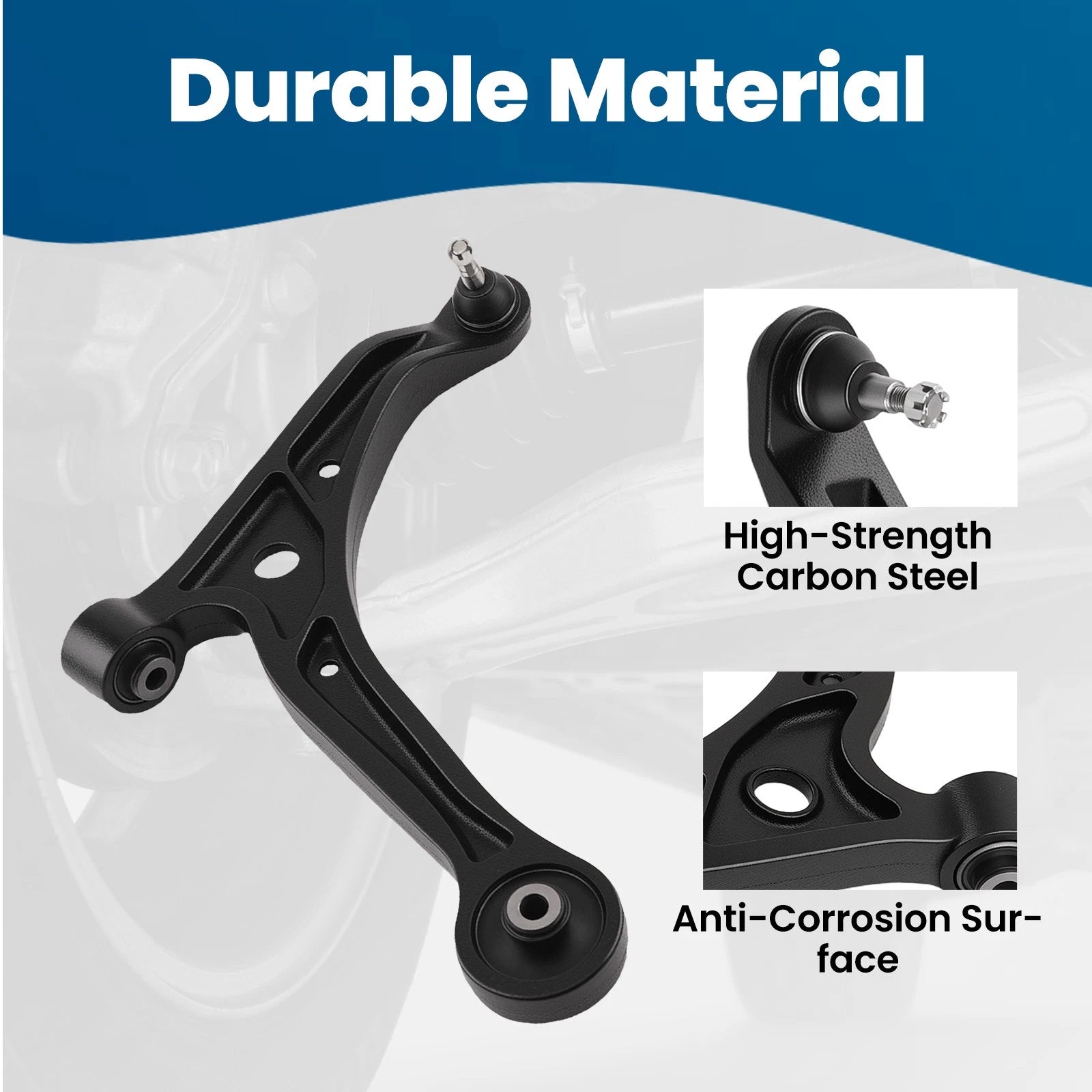2X Front Lower Control Arms with Ball Joints for Honda Odyssey (1999-2004)