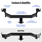 Towing Hitch Receiver Class 3 for Jeep Cherokee (2014-2018)