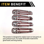 Set of 4 Car Door Handle Protectors for Dodge Ram 1500 (2002–2008) Silver Tone