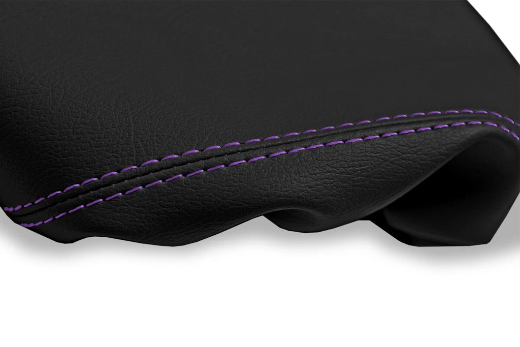 Console Lid Pull Over Cover Leather for Toyota 4Runner (2010–2019) Purple Stitch
