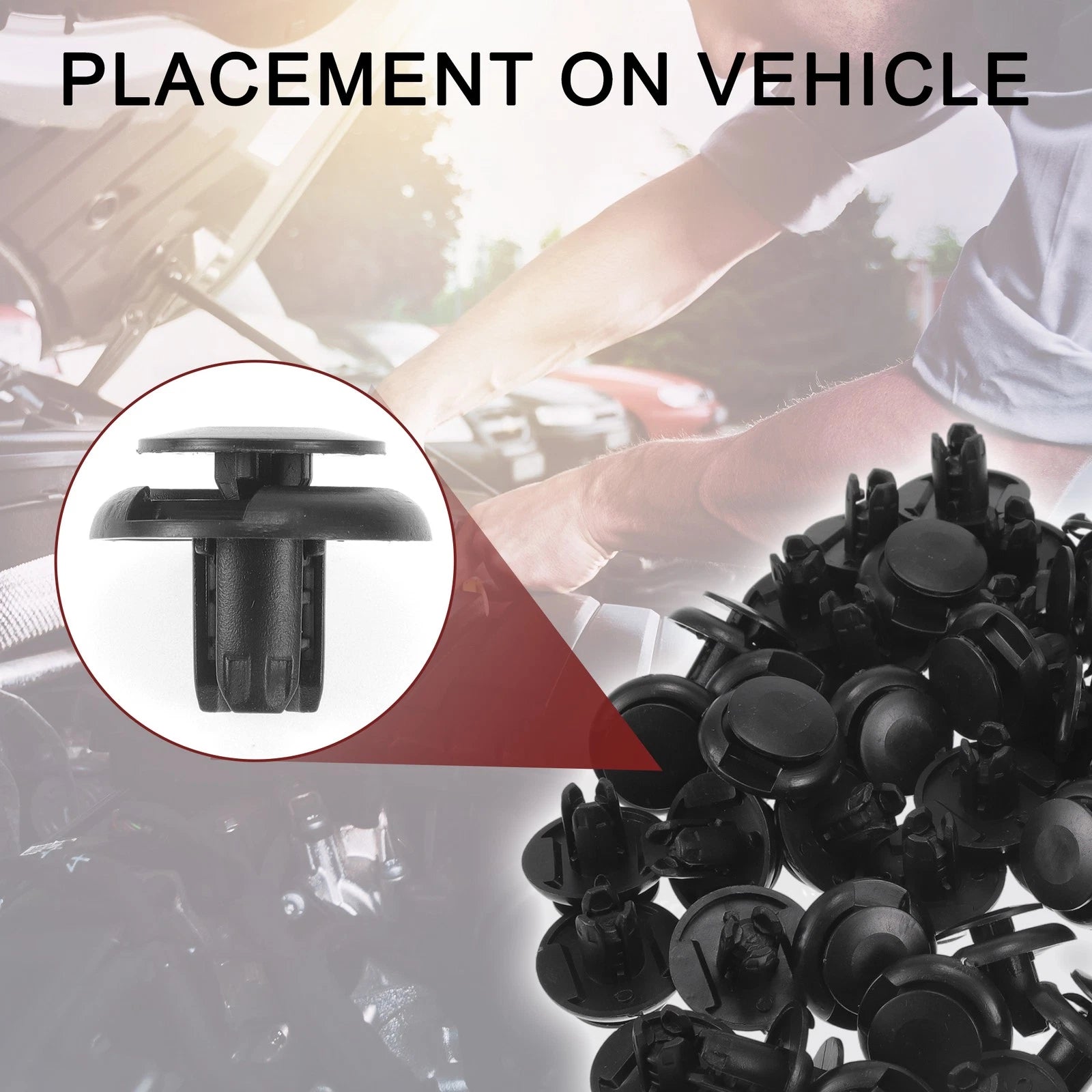 50 Pcs Front Fender Skirt Clip for Honda Civic (2013–2021), Honda Fit (2015–2021)