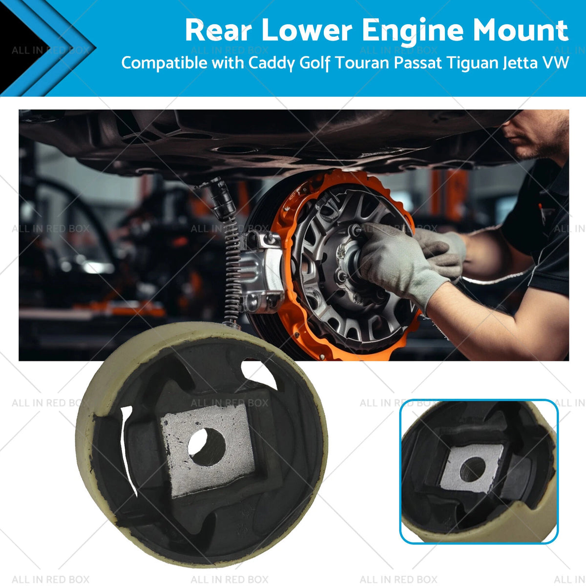 Rear Lower Engine Mount for Audi A3 VW Caddy Golf Jetta Passat Tiguan (2003–2020)