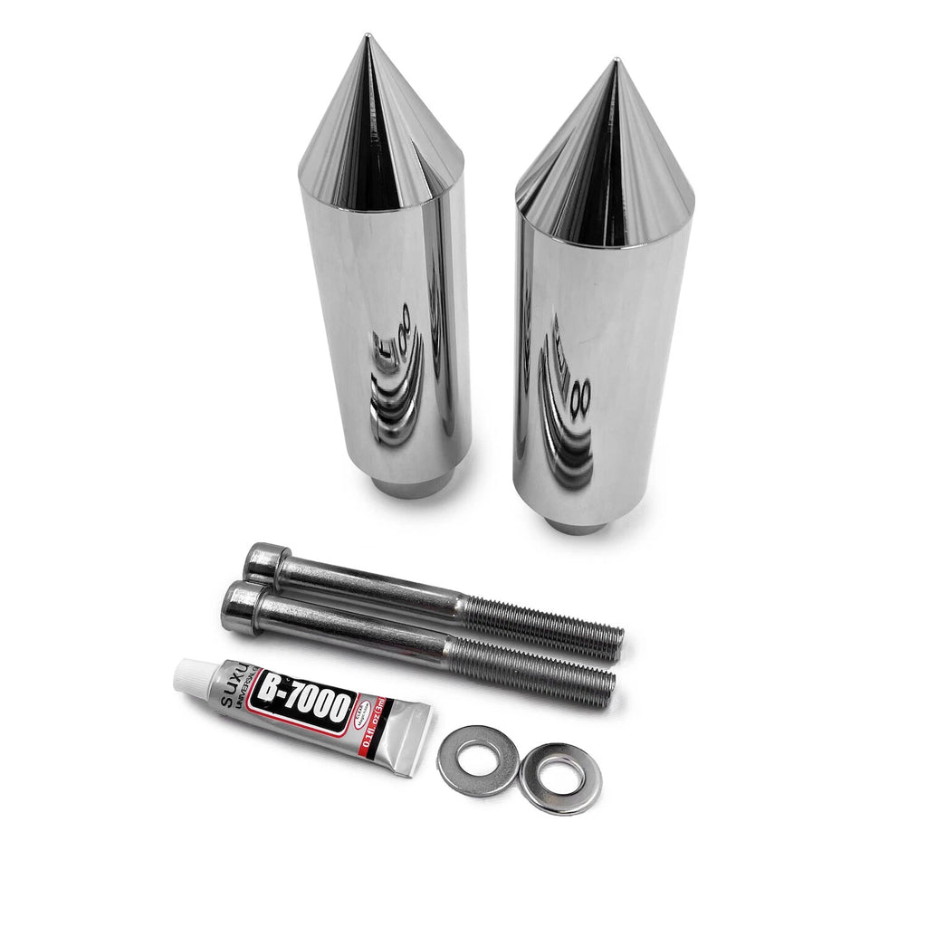 Chrome Extended Spike Frame Slider Crash Protector for Honda CBR 600 F4 (1996–2007)