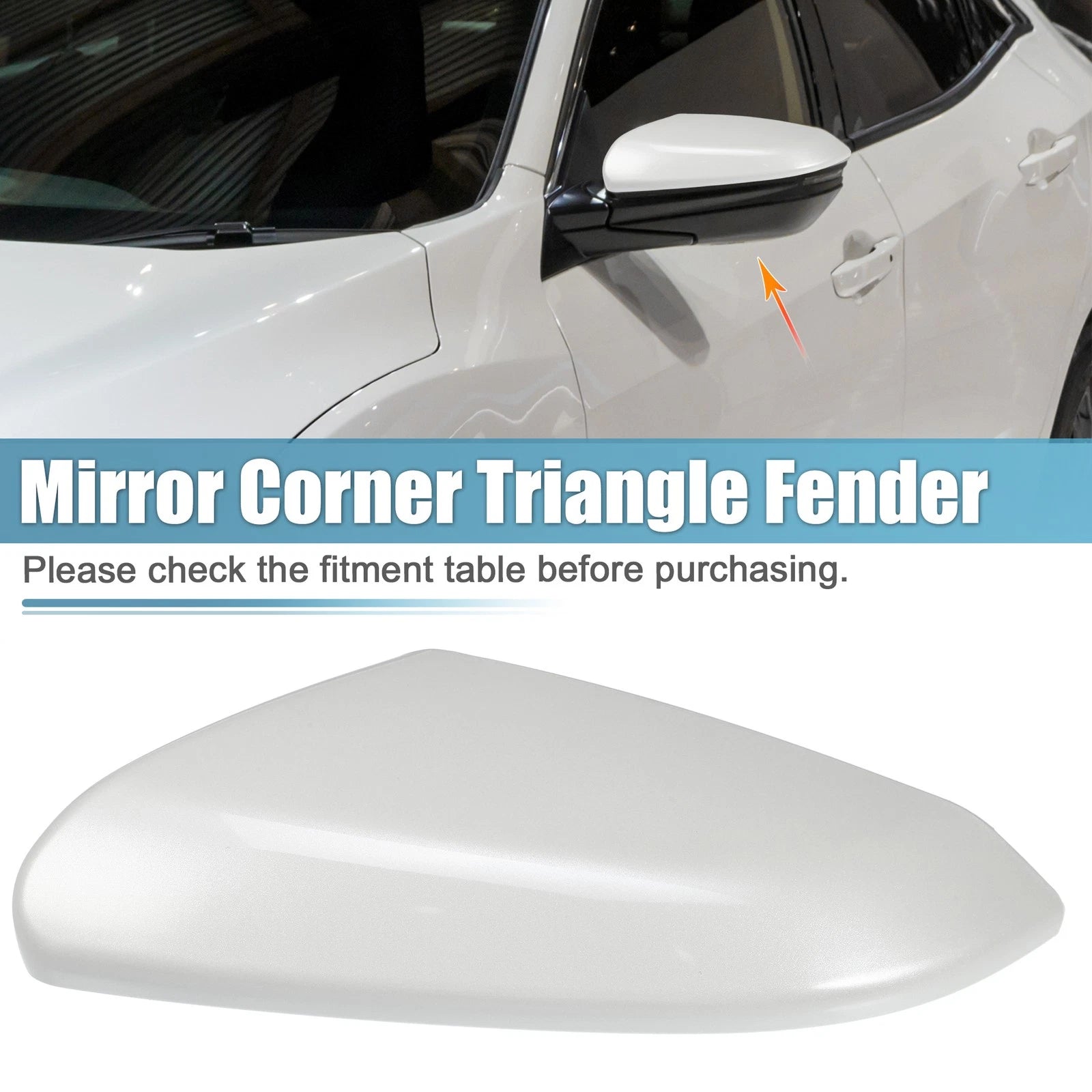 Left Side Mirror Corner Triangle Fender Cover Trim for Honda Civic (2016–2021)