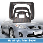 Set of 2 Headlight Trim Bezels for Toyota Corolla (2022–2024) ABS