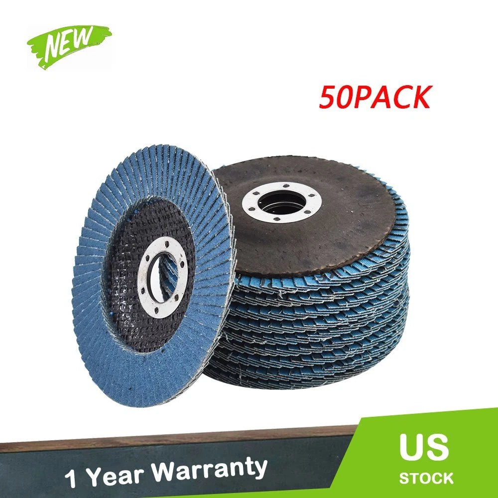 50 Pack Zirconia Flap Disc Grinding Wheel Sandpaper 120 Grit
