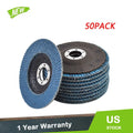 50 Pack Zirconia Flap Disc Grinding Wheel Sandpaper 120 Grit