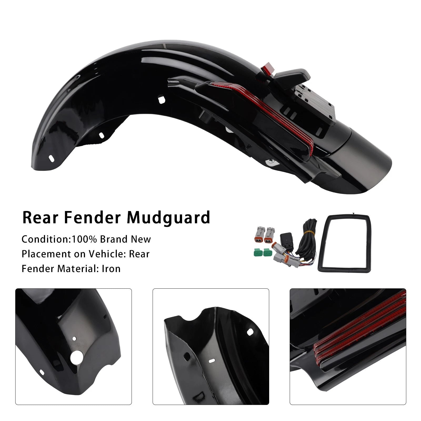 Rear Fender System for Harley Touring Road Glide Street Glide CVO (2023–2025) Red