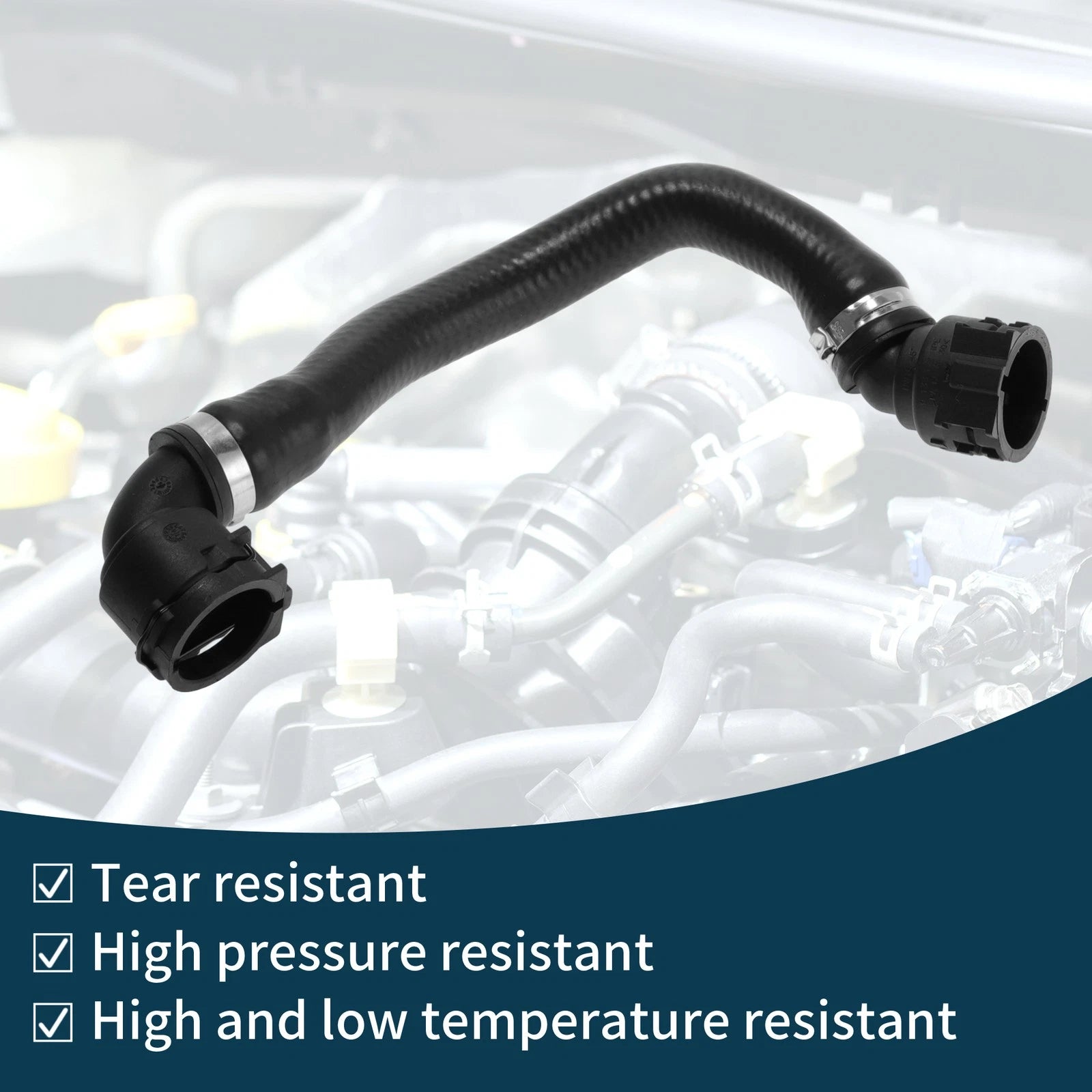 Radiator Hose for BMW X3 G01 (2018–2023) No. 17129894744 Rubber Black 1Pc