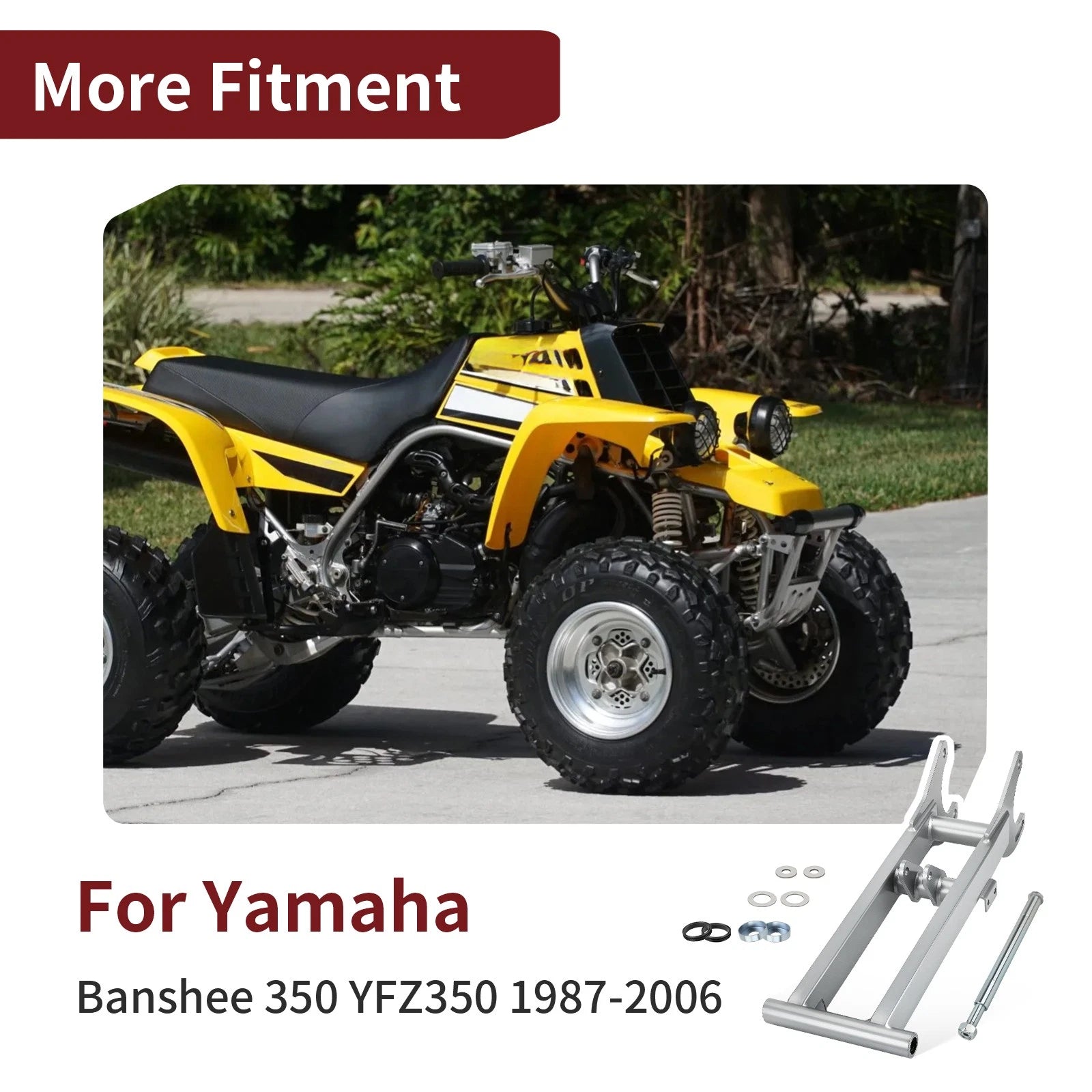 4" Extended Chrome Rear Swingarm for Yamaha Banshee YFZ350 (1987–2006)
