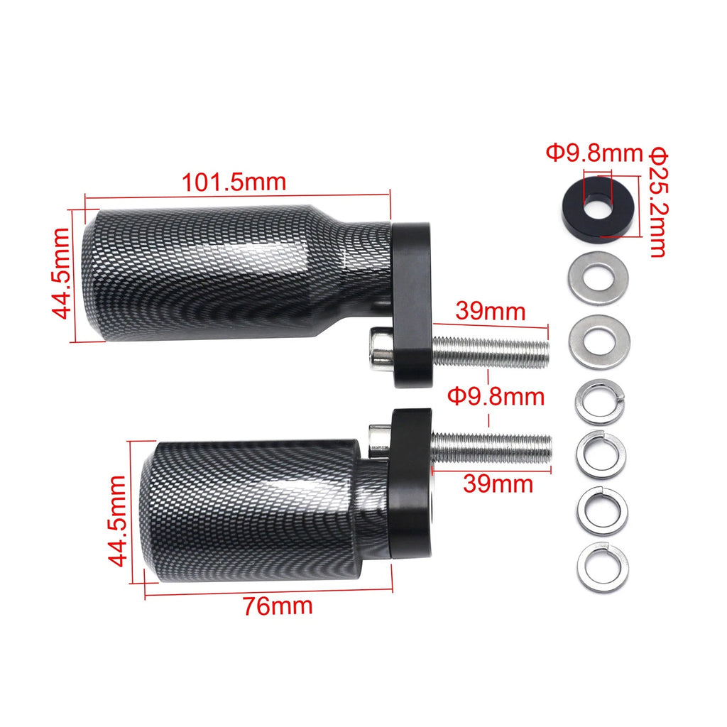 No Cut Carbon Frame Slider Crash Protector for Yamaha FZ-6R (2009–2016)