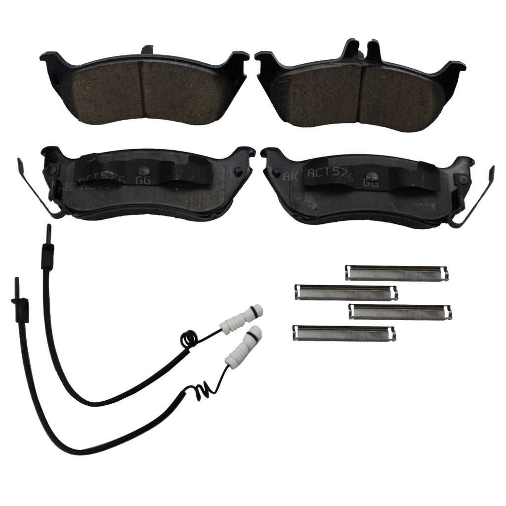 Set of 4 Akebono Rear Ceramic Disc Brake Pads for Mercedes-Benz W163 (1998–2005)