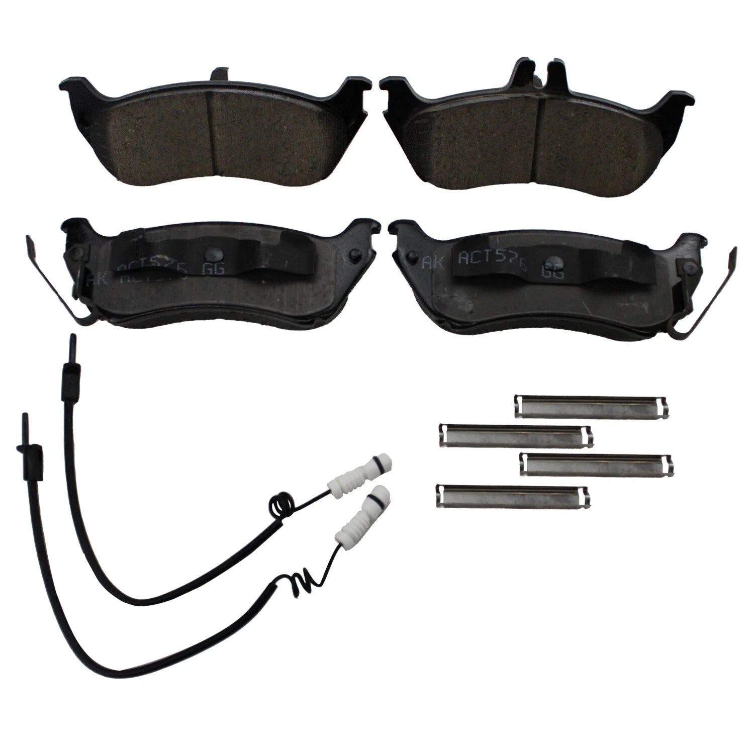 Set of 4 Akebono Rear Ceramic Disc Brake Pads for Mercedes-Benz W163 (1998–2005)