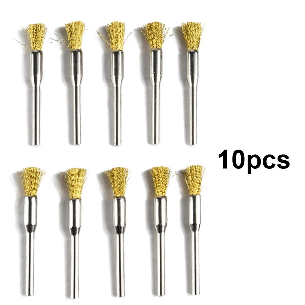 10 Pack Copper Wire Brushes for Rust Dust Removal Polishing Wheels