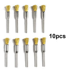 10 Pack Copper Wire Brushes for Rust Dust Removal Polishing Wheels