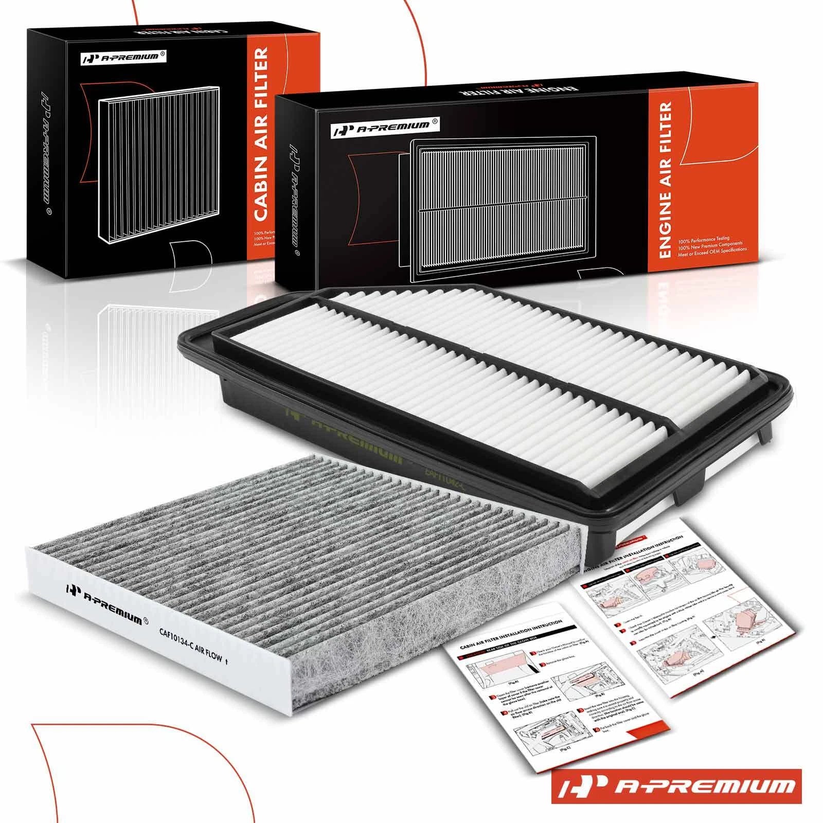 Engine & Activated Carbon Cabin Air Filter for Honda Odyssey (2011–2017)