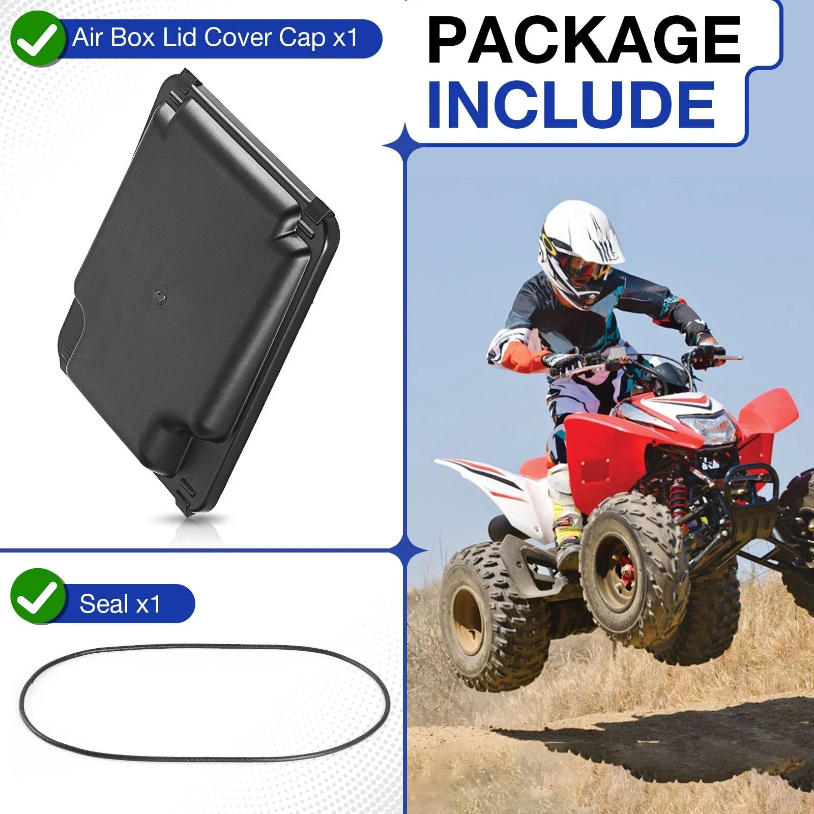 AIR BOX LID COVER + SEAL for HONDA TRX300EX/300X, TRX250X