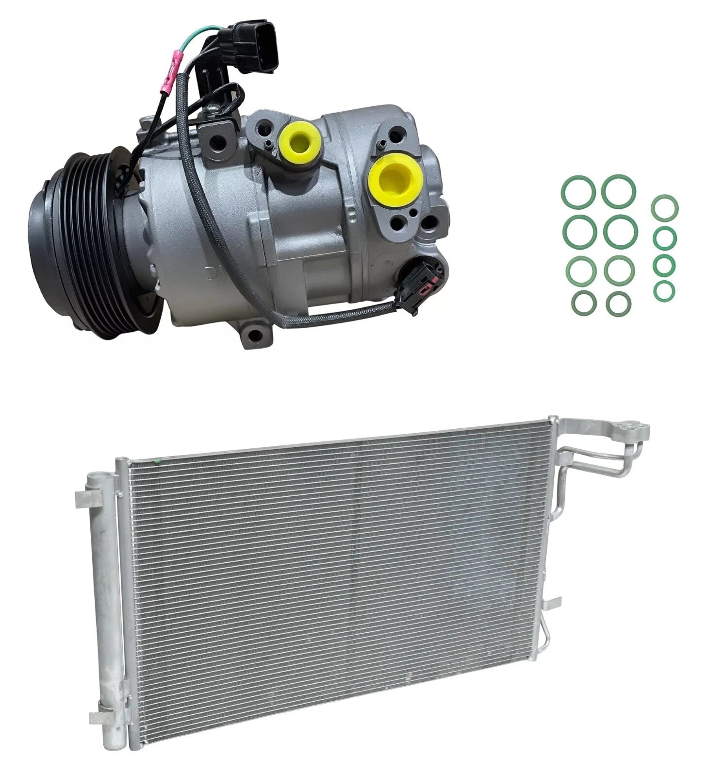 A C Compressor Kit With Condenser Replacement for Hyundai Veloster 2.0L (2021–2021)