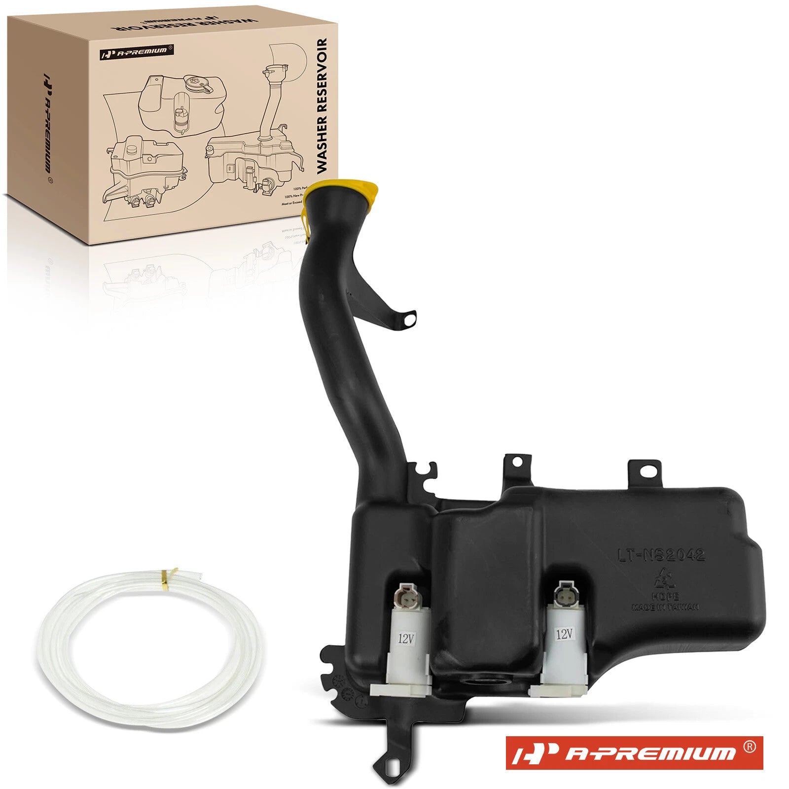 Windshield Washer Reservoir with Pump & Cap for Nissan Xterra (2002–2004)
