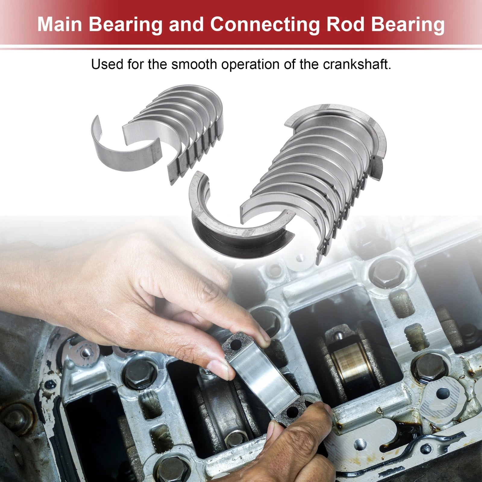 Main Bearing and Connecting Rod Bearing Kit No. 2102026040 for Hyundai Accent (2000–2005)