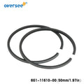 Piston Ring Set STD 50mm for Yamaha Outboard 2T 4/6/8HP (6G1-11610, 6G1-11610-00)