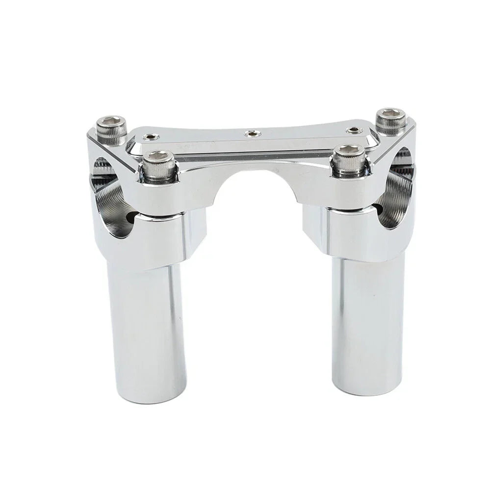 Chrome 3.5" Handlebar Riser & Top Clamp for Harley Dyna, Road Glide (2006-2023)