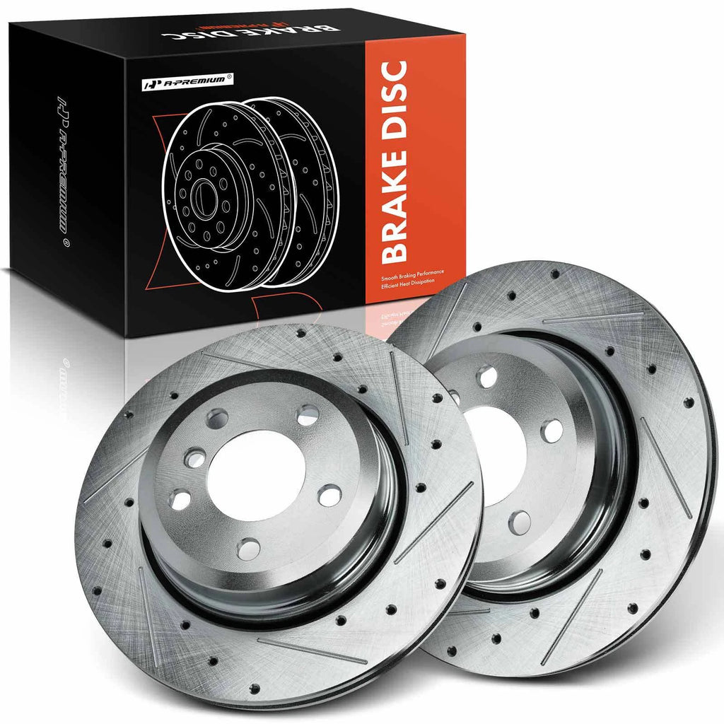 Rear Drilled Brake Rotors for BMW X3 E83 (2004–2011)
