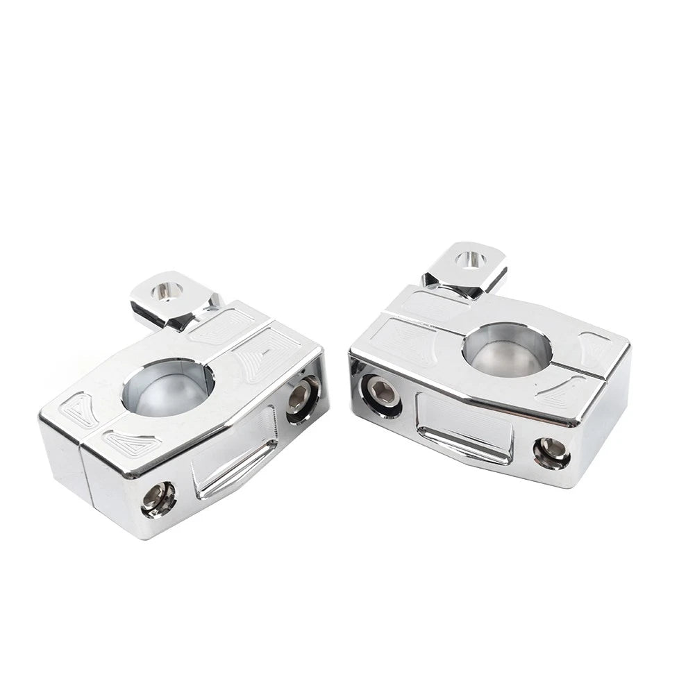 Crash Bar Mount Foot Peg Bracket for Harley (25MM, Chrome)