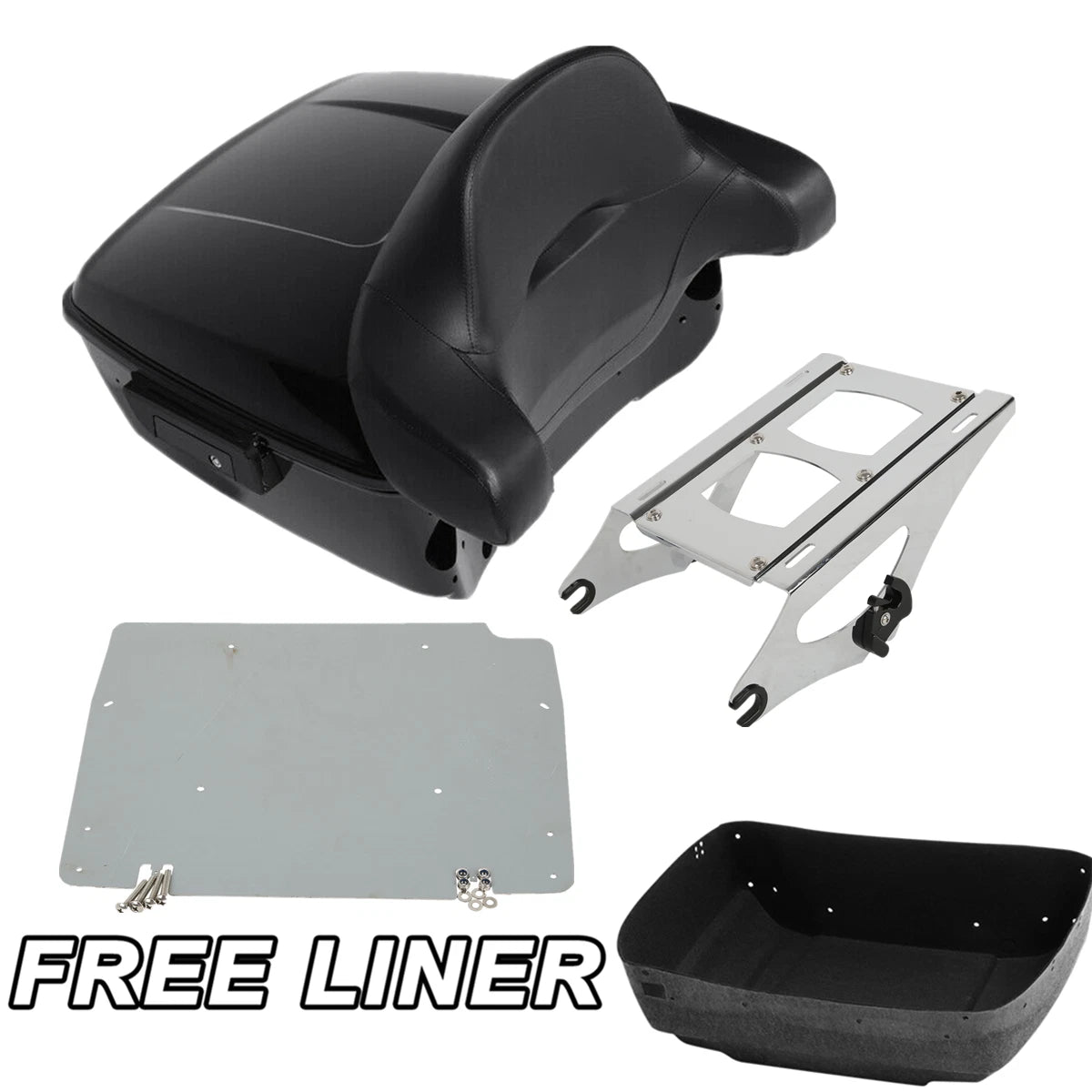 Trunk Pad Mount Rack Plate for Harley Electra Street Road Glide (2014–2026)