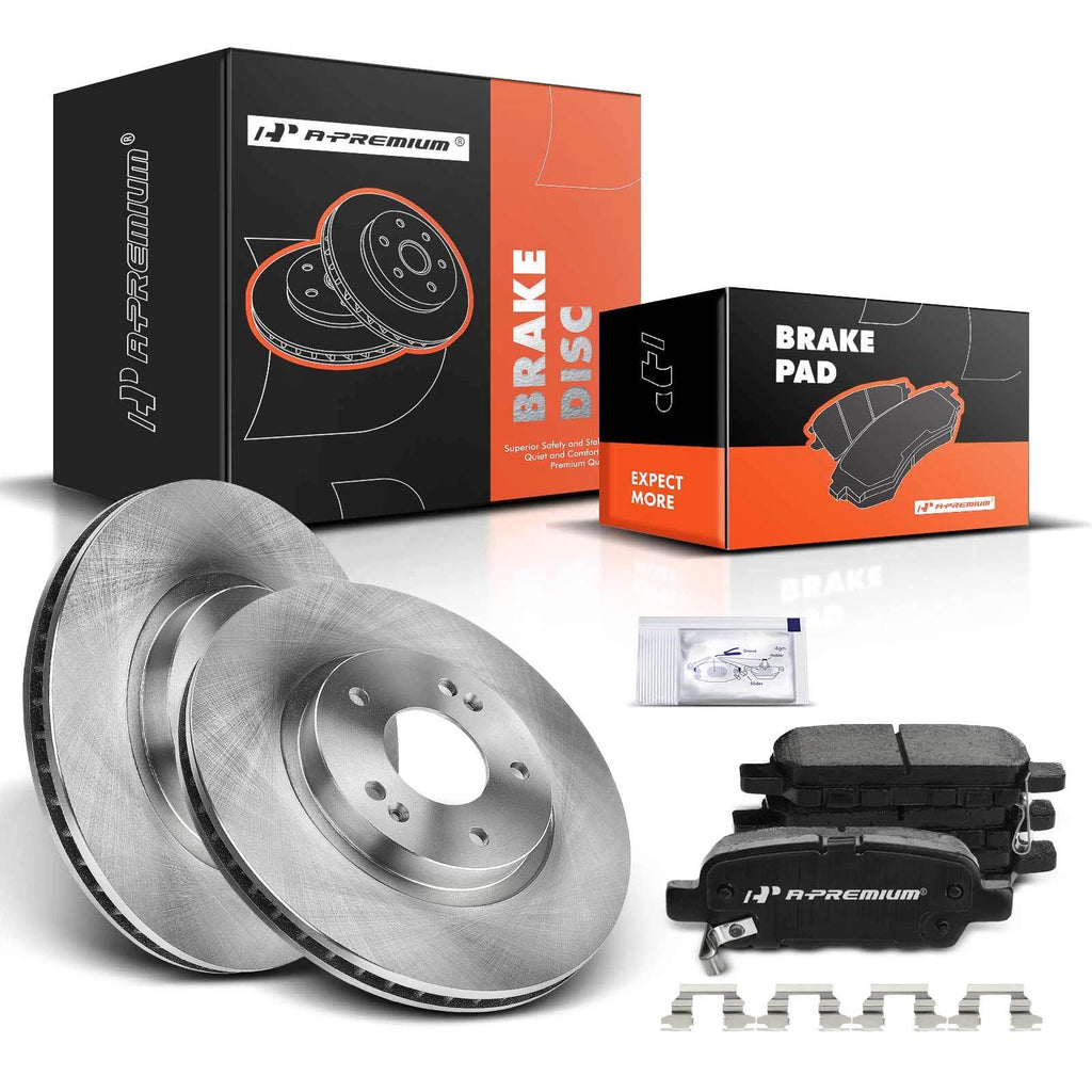 Rear Disc Brake Rotors & Ceramic Pads for Nissan Maxima (2009–2014, 2016–2019)