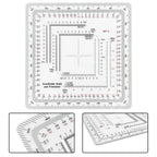Coordinate Ruler with Protractor for Engineering Measurement Tool