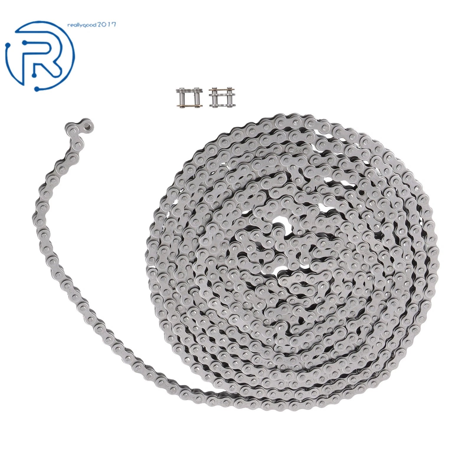 10 Feet of 25 Roller Chain for Various Applications