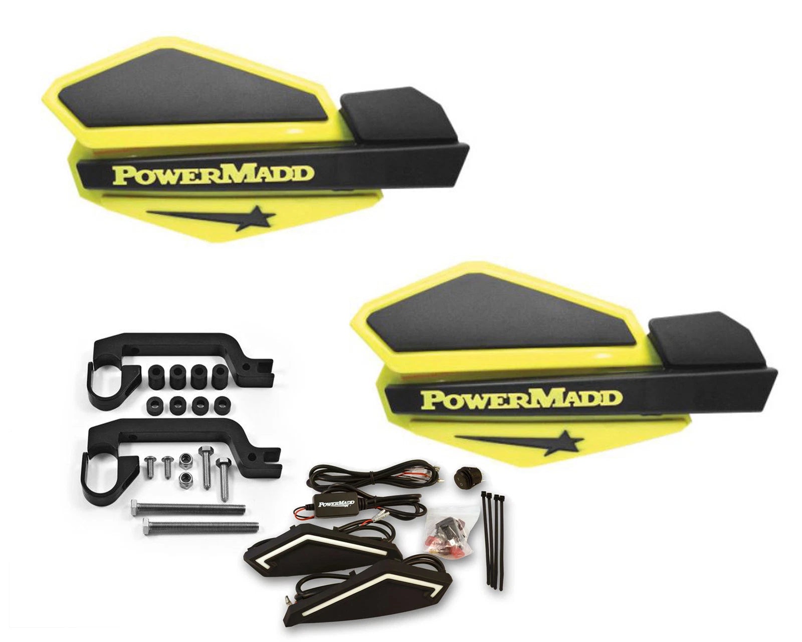 Powermadd Star LED Hand Guards for Suzuki Can-Am DS 450 DS 650 (2007–2018)