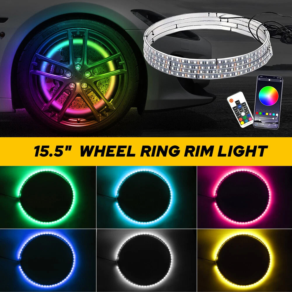 2X LED Wheel Ring Lights for Make Model (YYYY–YYYY)