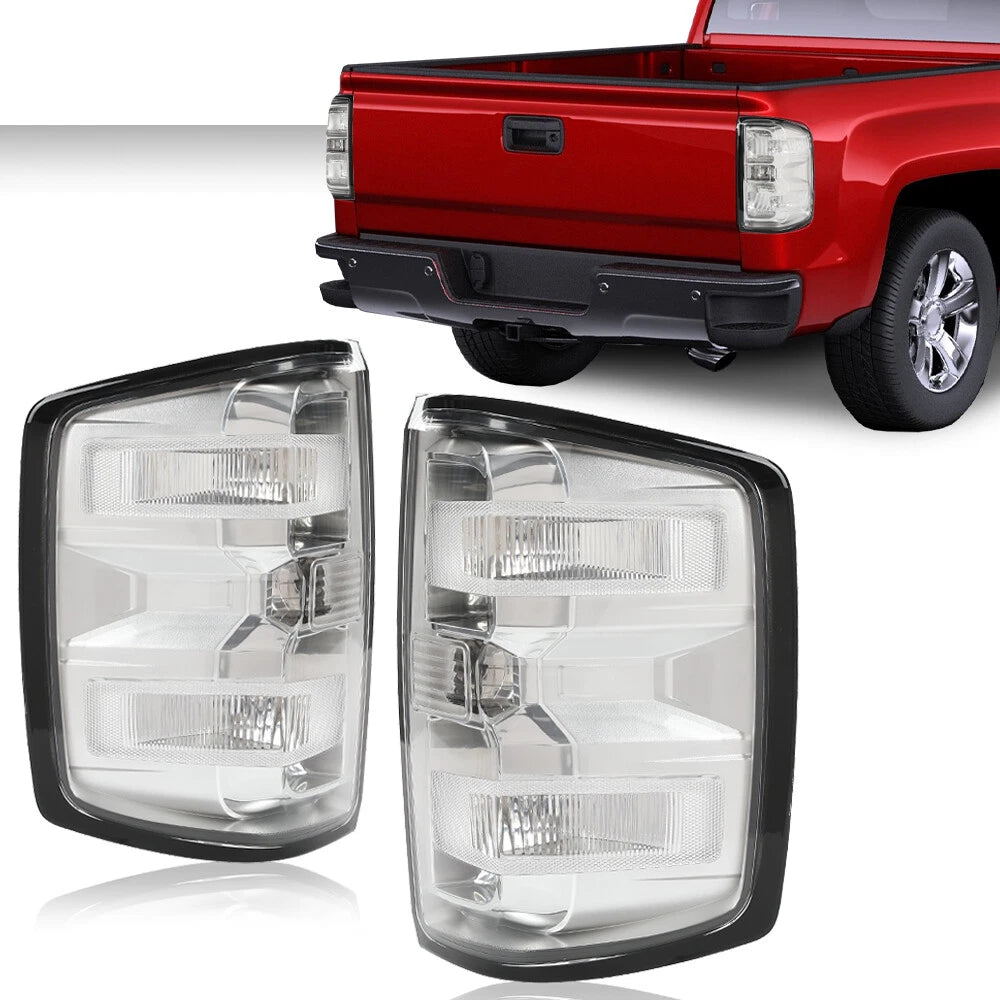 Clear Rear Tail Lights for Chevy Silverado (2014–2019)